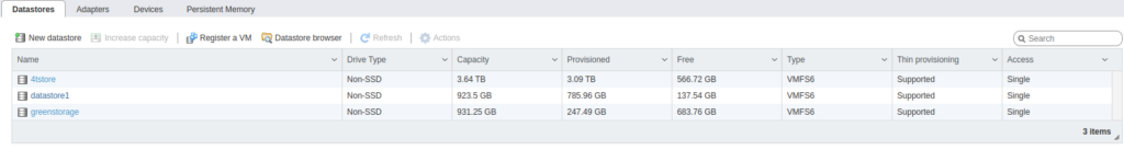 ESXi datastore-ok