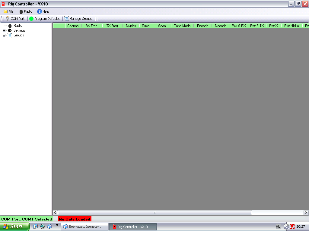 TVRG VX10 program main