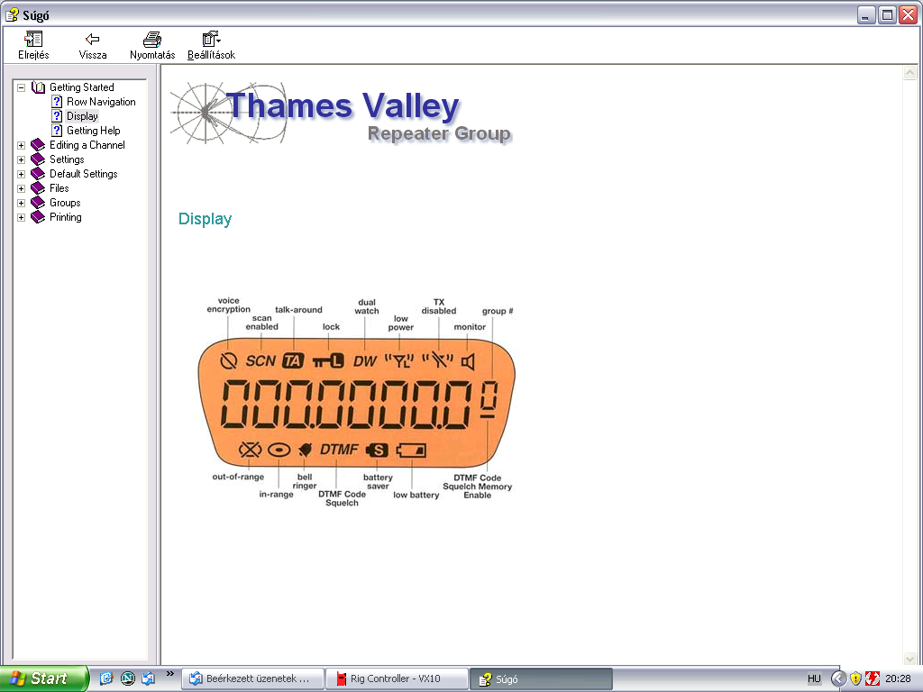 TVRG VX10 program help